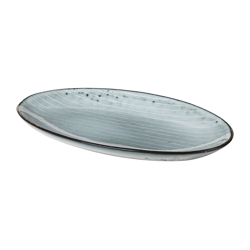Broste Copenhagen NORDIC SEA Platte oval S 13,6 x 22 cm