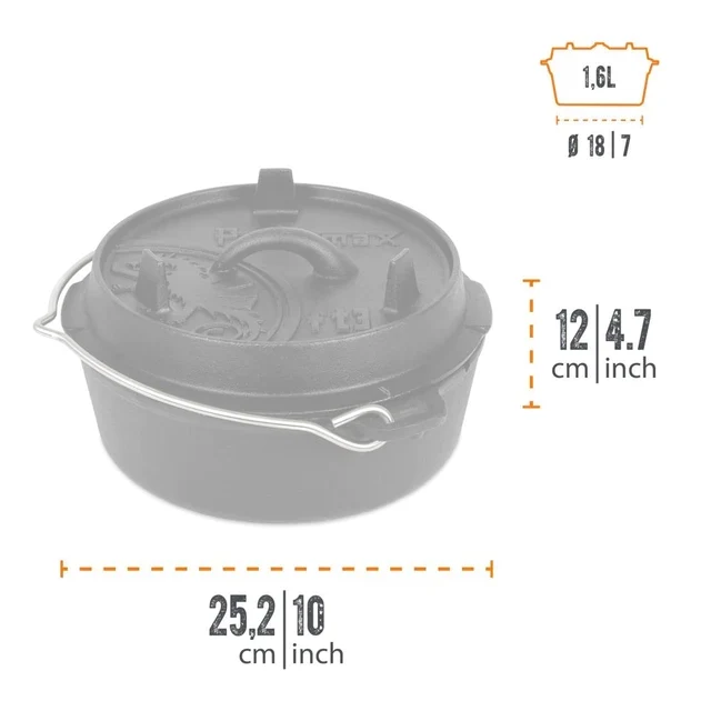 Petromax Dutch Oven ft3-t, ohne Füße