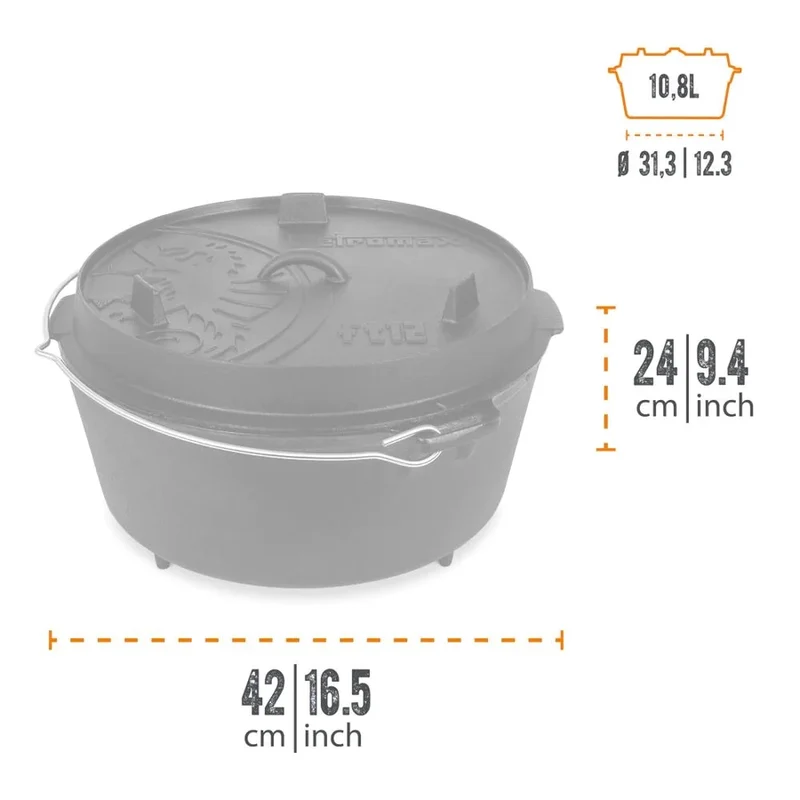 Petromax Dutch Oven ft12, mit Füßen