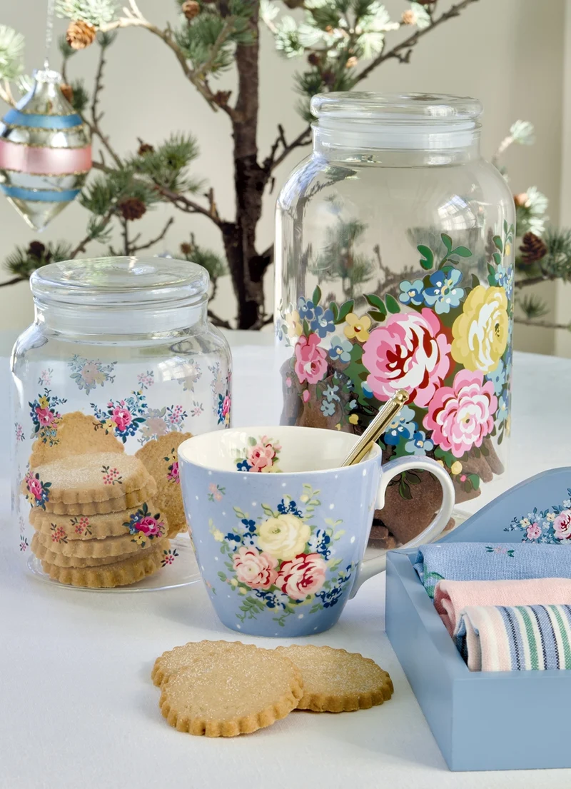Greengate Laura Tischdecke pale pink 100 x 100 cm