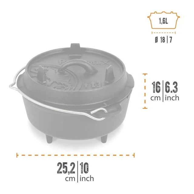 Petromax Dutch Oven ft3, mit Füßen