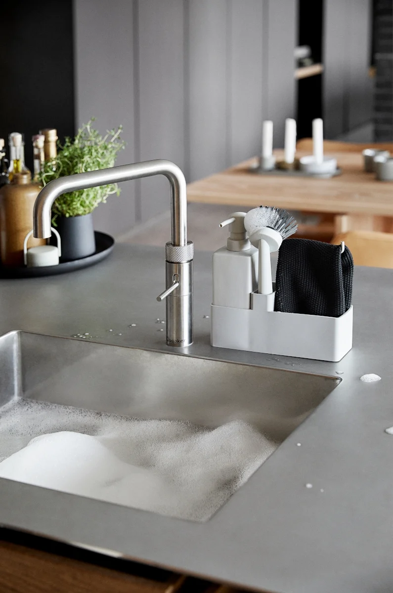 Zone Denmark Geschirrspülset mit Putzlappen warm grey 4tlg