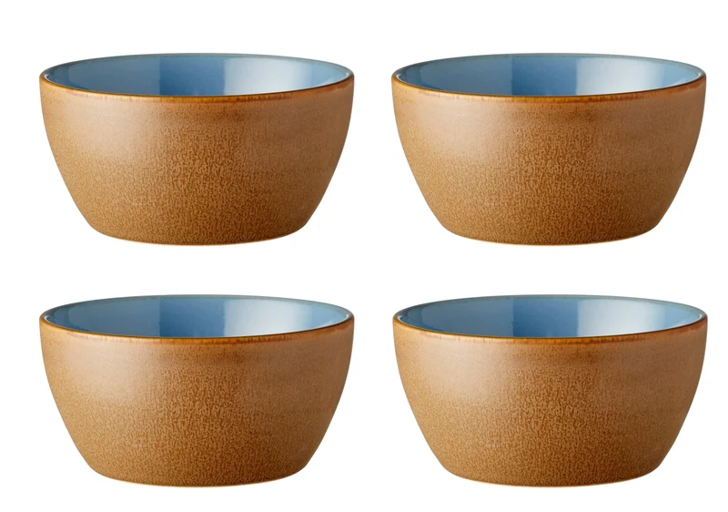Bitz Schale Wood/Ocean 12 cm Set4