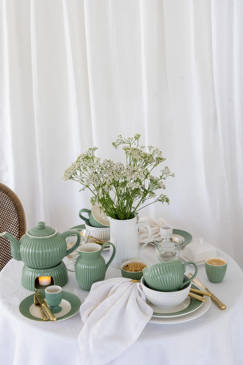 Greengate Alice Speiseteller dusty green 26,5 cm