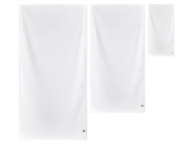 Dock & Bay Badehandtuch Waffelmuster S Crystal White 85x40cm