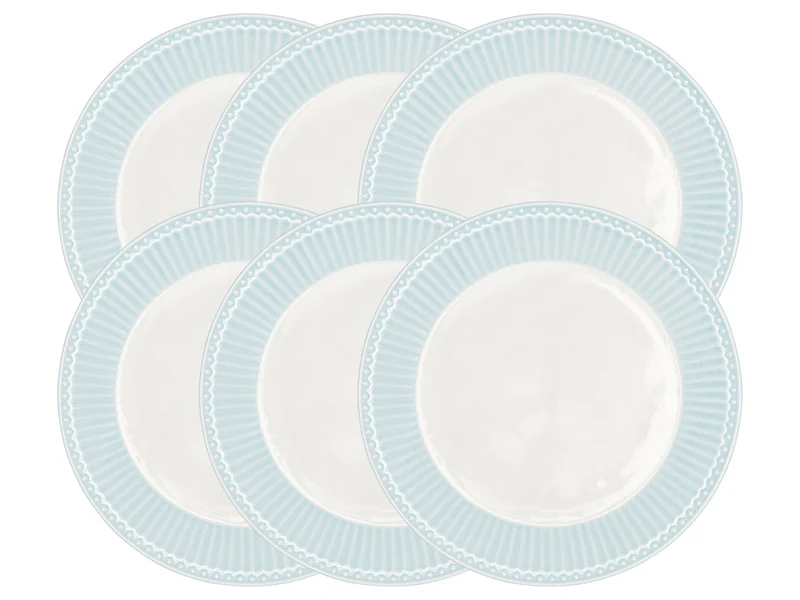 Greengate Alice Brotteller pale blue 17,5 cm Set6