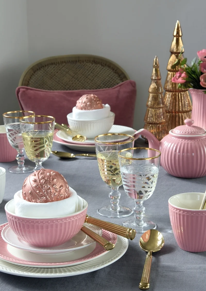 Greengate Alice Frühstücksteller dusty rose 23 cm Set6