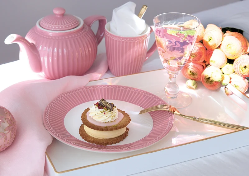 Greengate Alice Frühstücksteller dusty rose 23 cm Set6