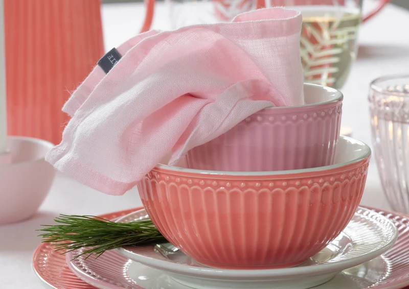 Greengate Alice Becher mit Henkel dusty rose 0,4 l Set6