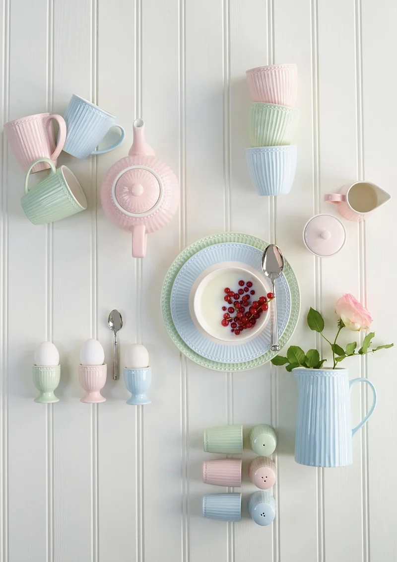 Greengate Alice Frühstücksteller pale blue 23 cm Set6