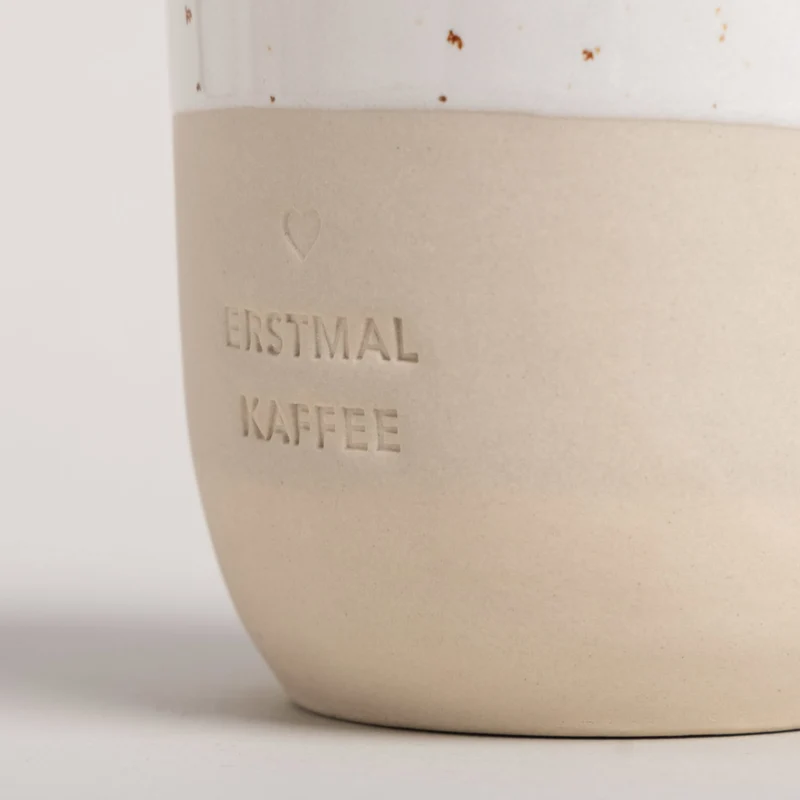 Eulenschnitt Becher Erstmal Kaffee 320ml