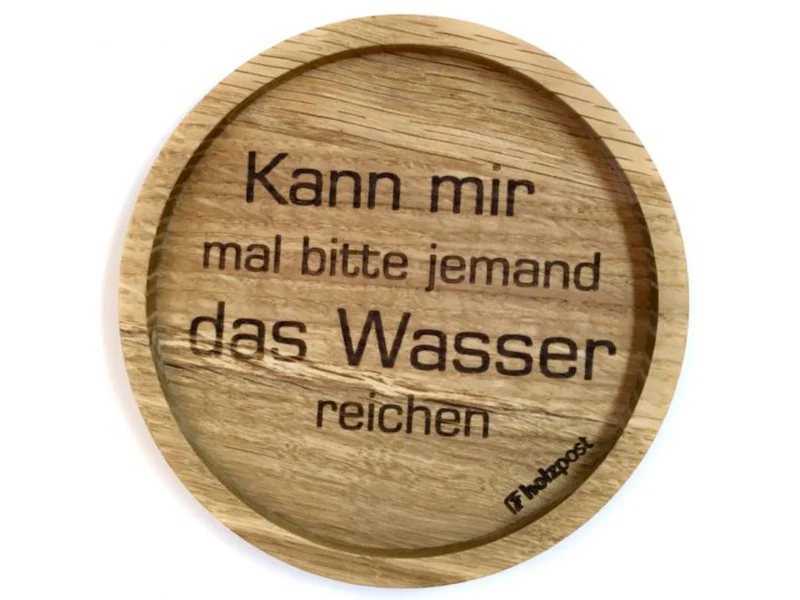 holzpost Untersetzer Wasser reichen Eiche 11,2cm