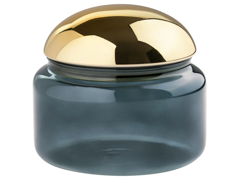 Giftcompany Voile Glasdose S blau/silber 8,5cm