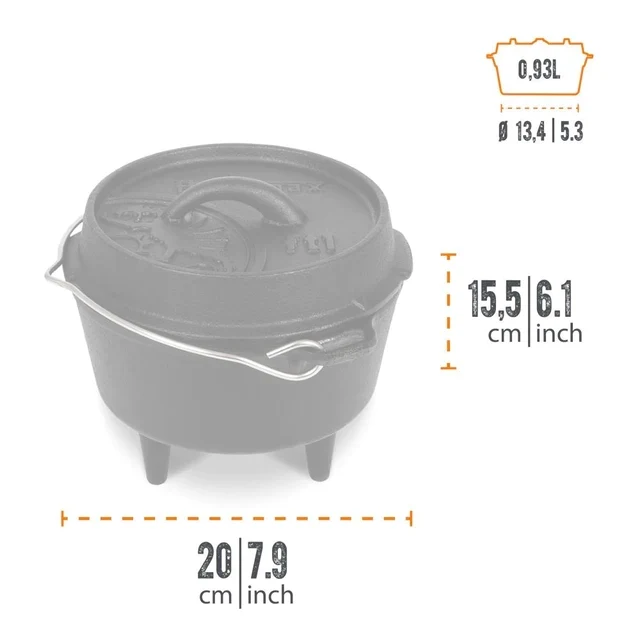 Petromax Dutch Oven ft1, mit Füßen