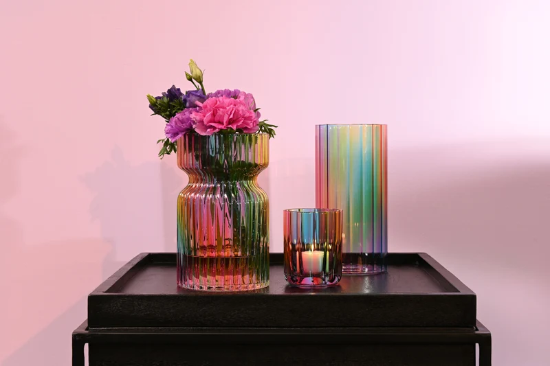 Giftcompany Jacquard Vase Wave mehrfarbig 19cm