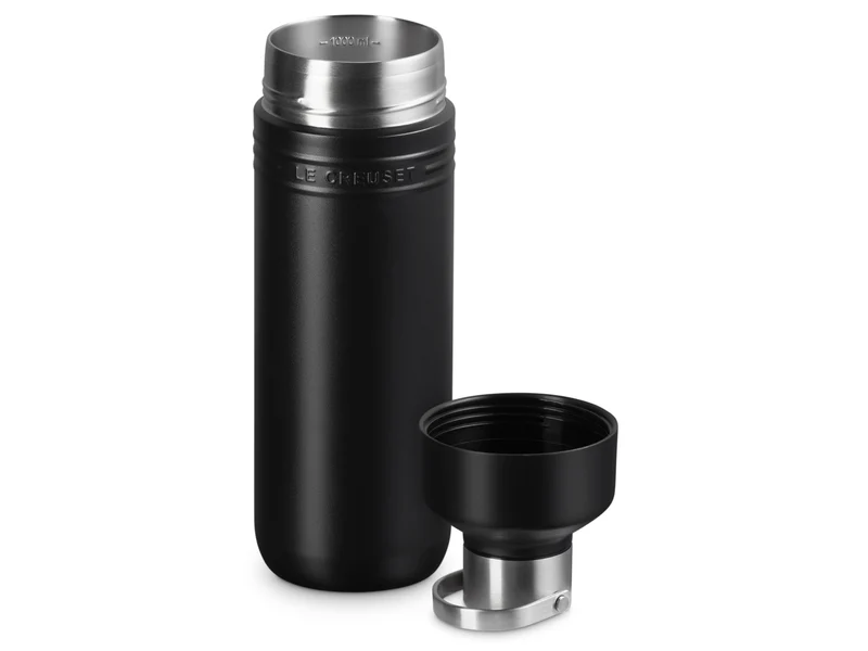 Le Creuset On The Go Trinkflasche schwarz matt 1l