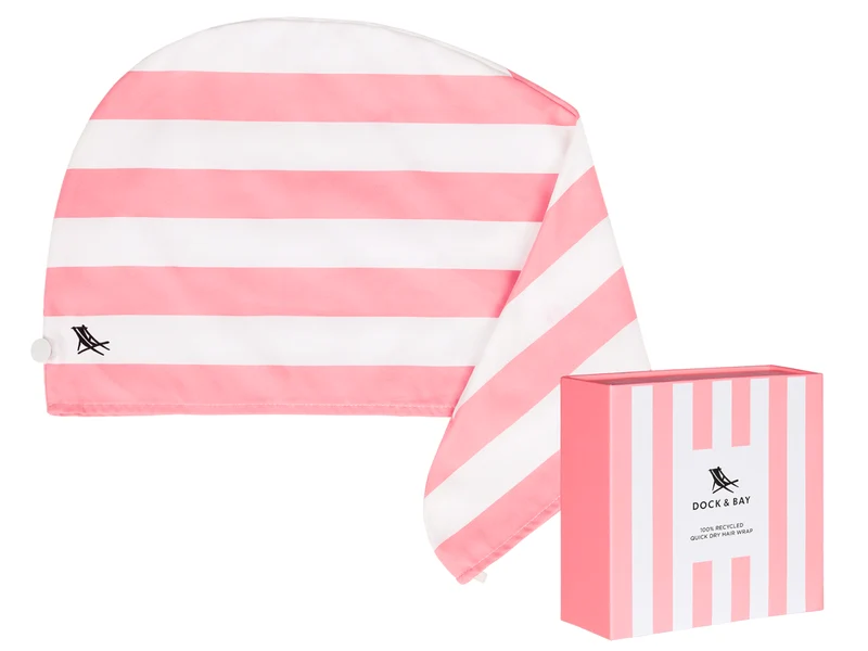 Dock & Bay Hair Wraps One Size Malibu Pink 63x26cm