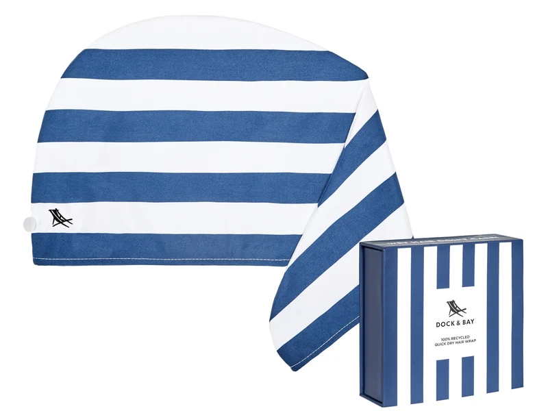 Dock & Bay Hair Wraps One Size Whitsunday Blue 63x26cm