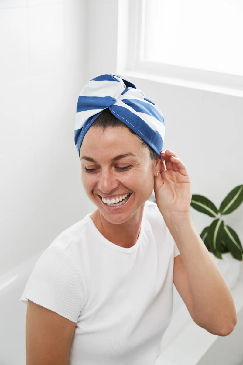 Dock & Bay Hair Wraps One Size Whitsunday Blue 63x26cm