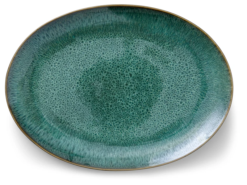 Bitz Servierplatte oval black/green 45 x 34 cm