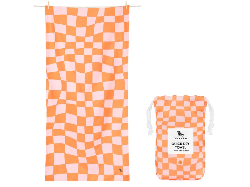 Dock & Bay Beach Towel L Groovy Check 160x90cm