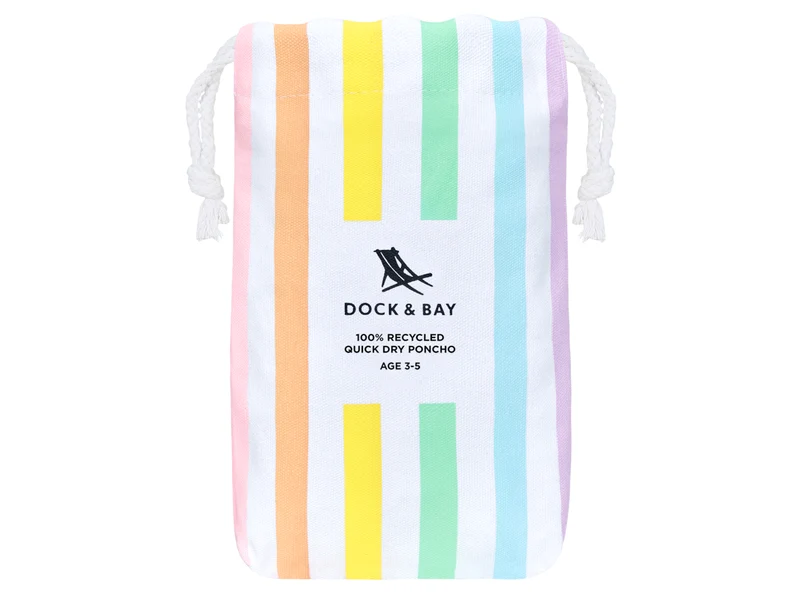 Dock & Bay Kinder-Badeponcho Unicorn Waves 66x49cm