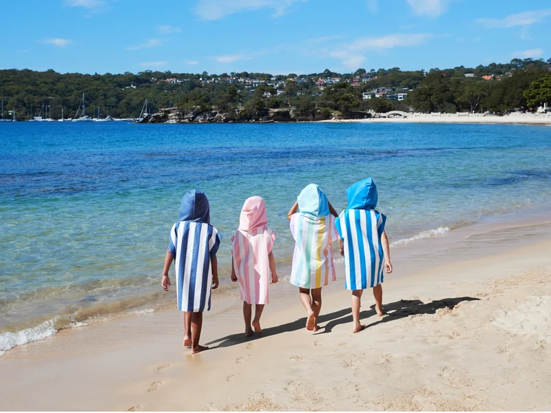 Dock & Bay Kinder-Badeponcho Unicorn Waves 75x55cm