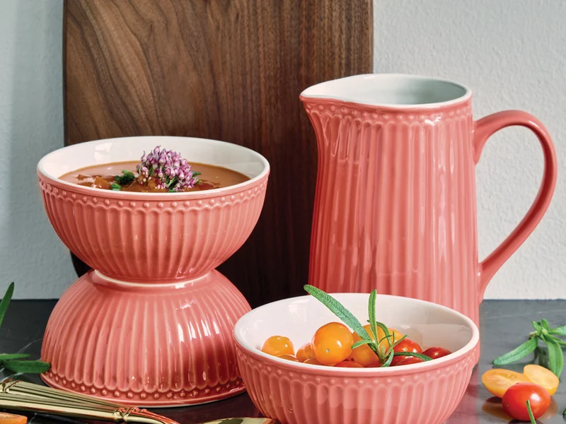 Greengate Alice Becher mit Henkel coral 0,4 l Set6