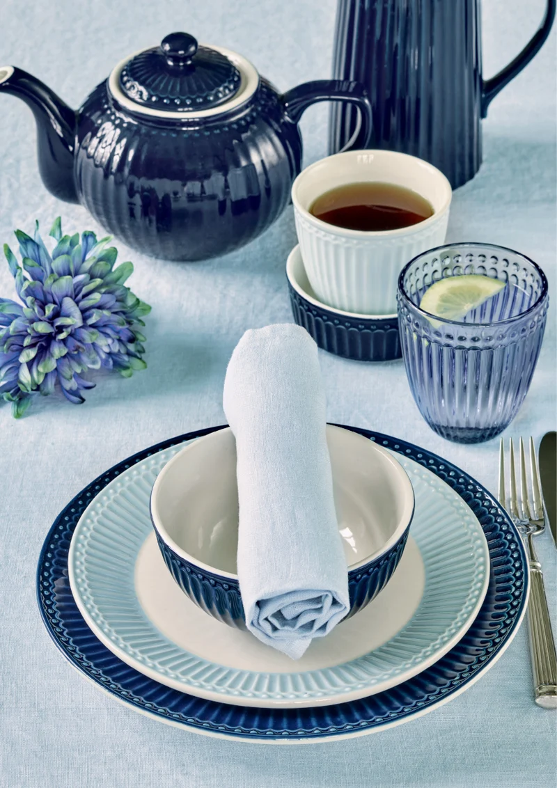 Greengate Alice Frühstücksteller klein dark blue 17,5cm Set6
