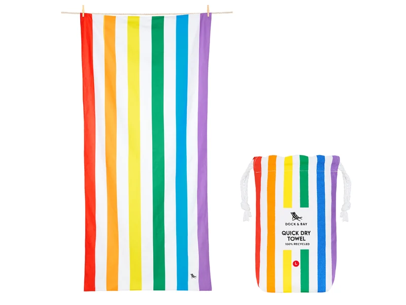 Dock & Bay Beach Towel L Rainbow Skies 160x90cm