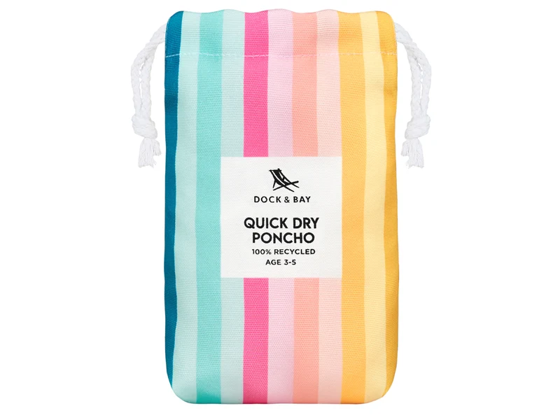 Dock & Bay Kinder-Badeponcho Coastal Candy 75x55cm