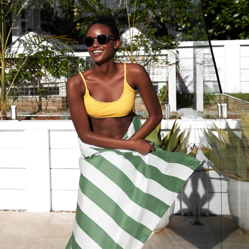Dock & Bay Beach Towel L Cayman Olive 160x90cm