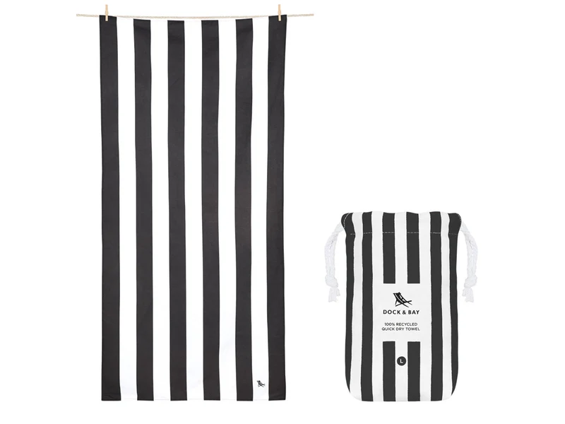 Dock & Bay Beach Towel XL Kamari Charcoal 200x90cm