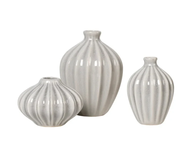 Broste Copenhagen Amalie Vase Rainy Day Grey 3tlg