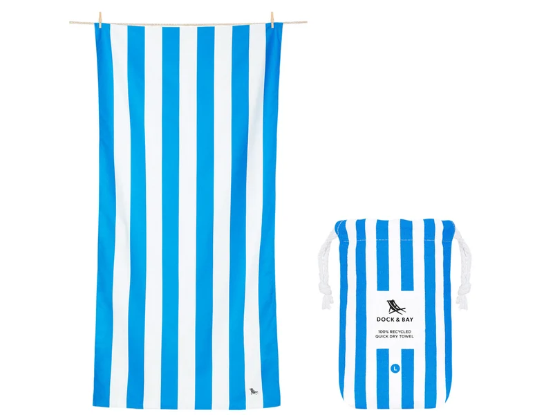 Dock & Bay Beach Towel XL Bondi Blue 200x90cm