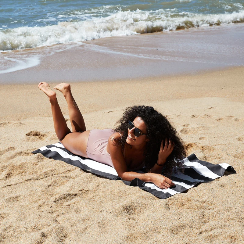 Dock & Bay Beach Towel L Kamari Charcoal 160x90cm