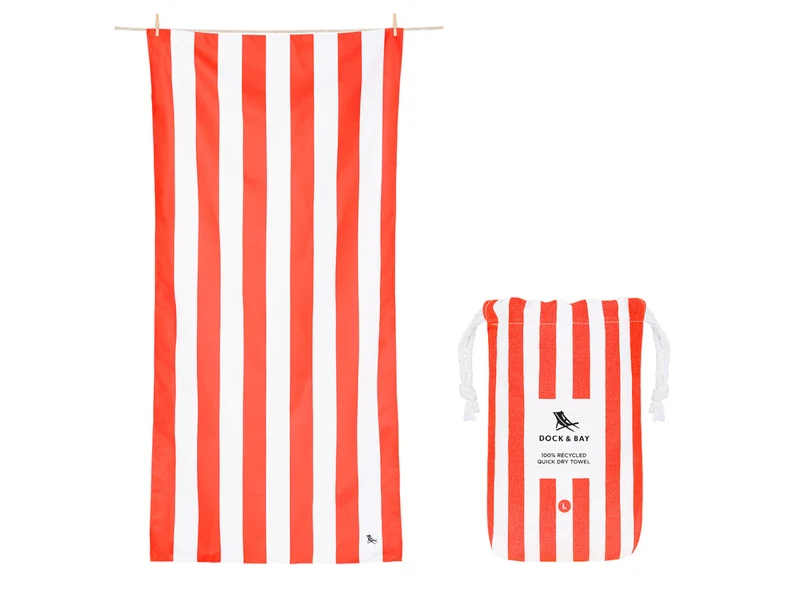 Dock & Bay Beach Towel L Waikiki Coral 160x90cm