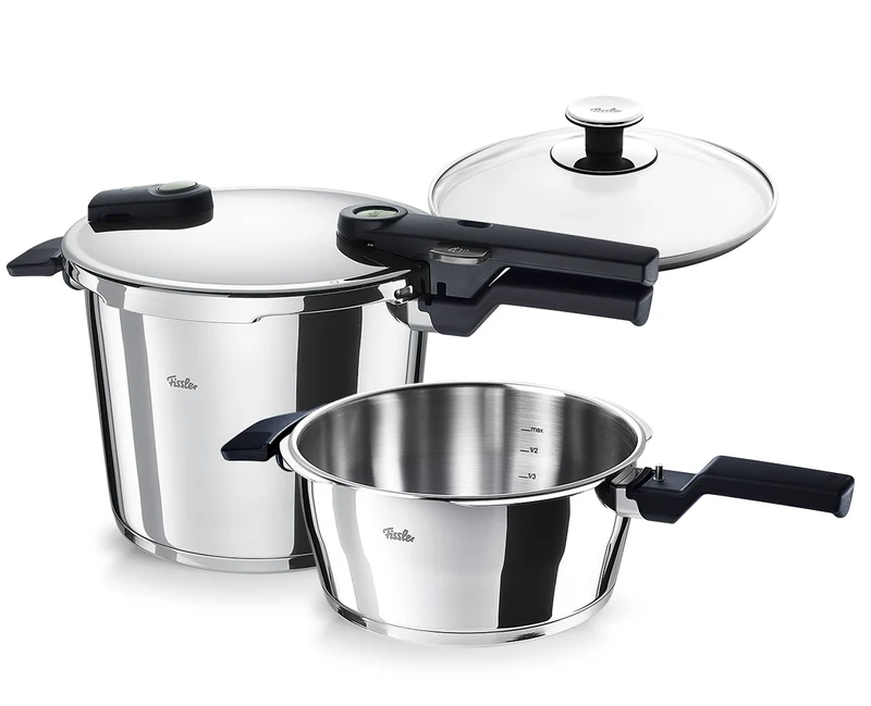 Vitaquick® Elemental 3-tlg. Schnellkochtopf-Set 3,5 & 6 Liter mit Glasdeckel