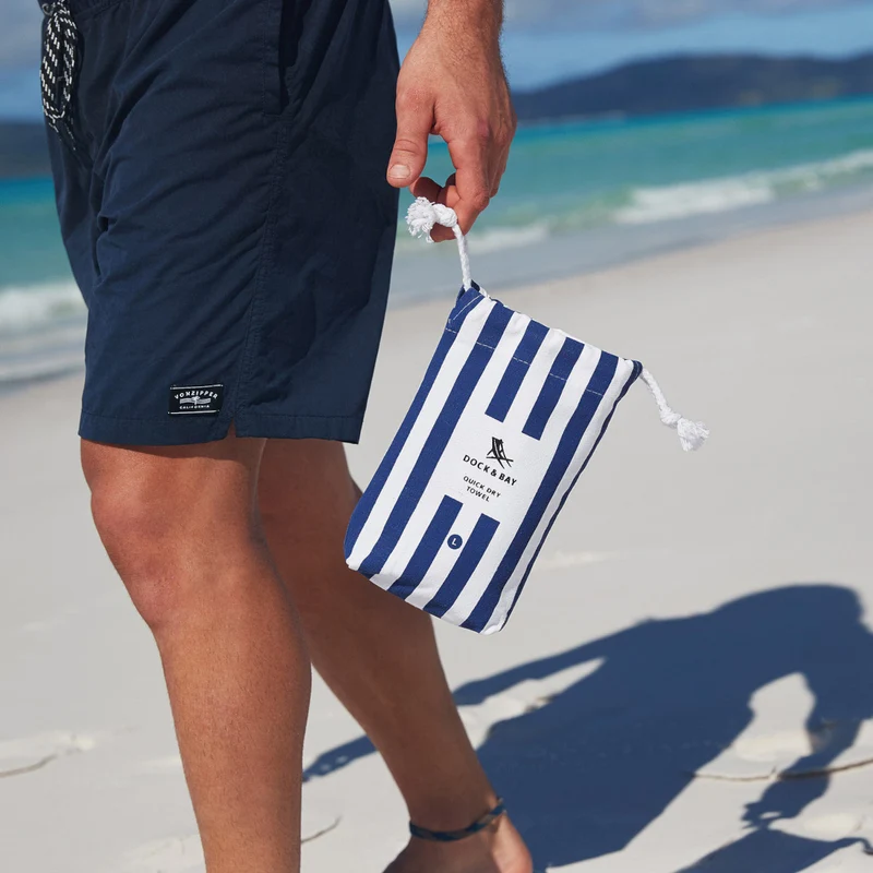 Dock & Bay Beach Towel L Whitsunday Blue 160x90cm