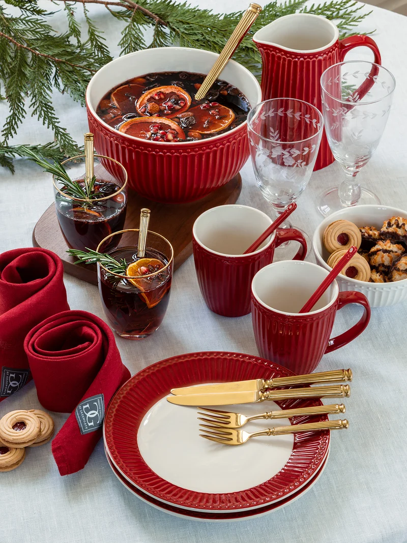 Greengate Alice Becher mit Henkel red 0,4l Set6