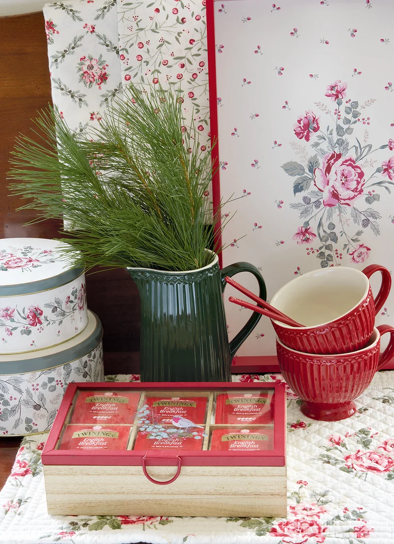 Greengate Alice Tasse mit Untertasse red 8,5 cm Set6