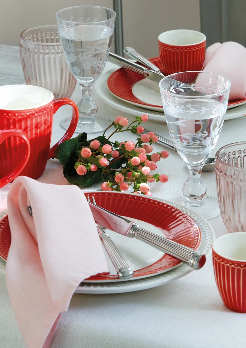 Greengate Alice Latte Cup red 0,3 l Set6