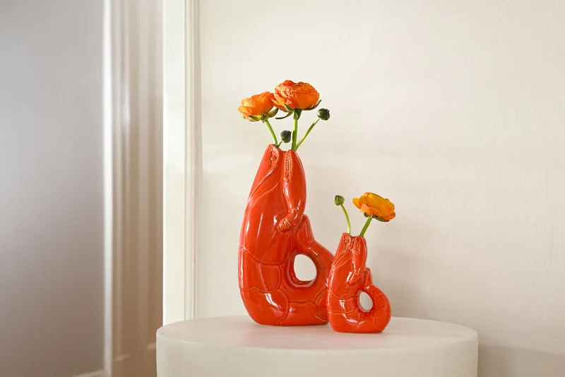 Giftcompany Madame Crevette Hummer Vase S sandstone 26,7cm