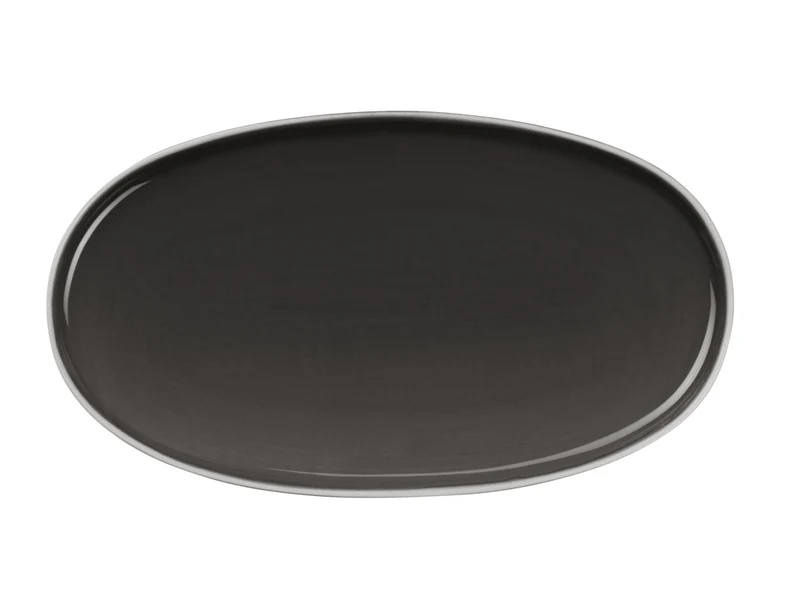 ASA semana Platte oval caviar 28,5x16x2,2cm