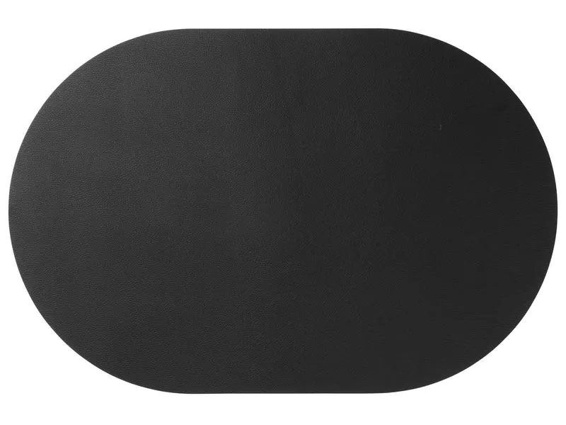 ASA leather optic fine Tischset oval black 49,5x33cm