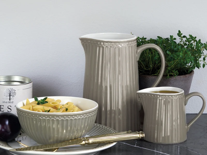 Greengate Alice Frühstücksset warm grey 12tlg
