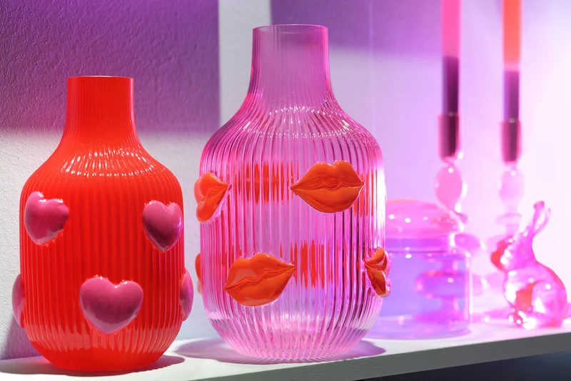 Giftcomany L'amour Vase Lippen türkis 25cm