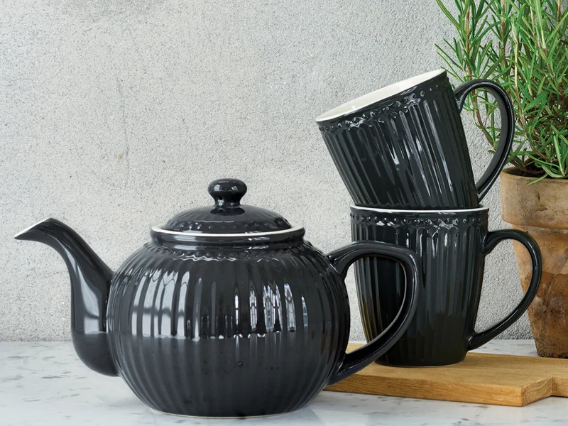 Greengate Alice Frühstücksset dark grey 12tlg