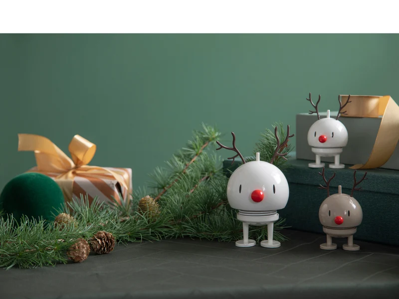 Hoptimist Bumble M white Reindeer 14cm