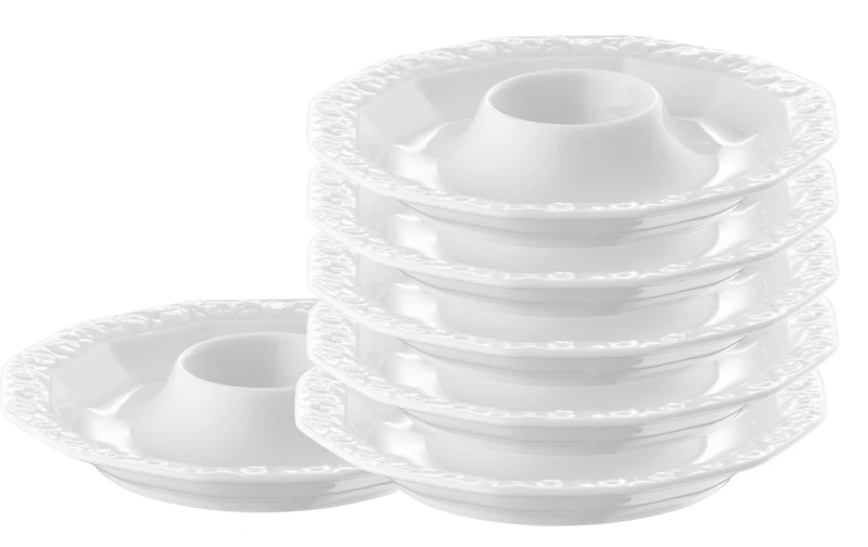 Rosenthal Maria Weiss Eierbecher mit Ablage Set6